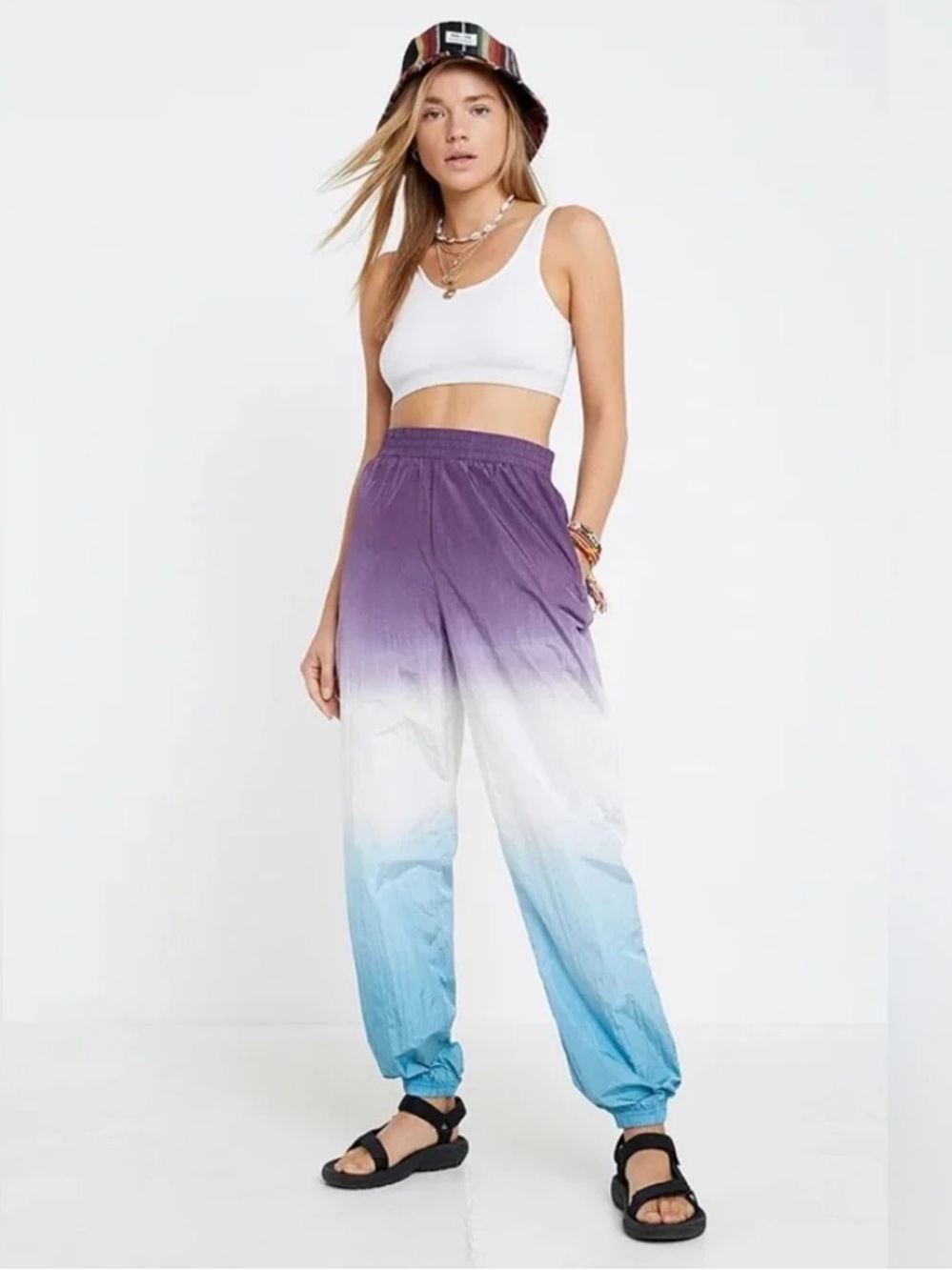 URBAN OUTFITTERS Aisha Windbreaker Ombre Track Pants